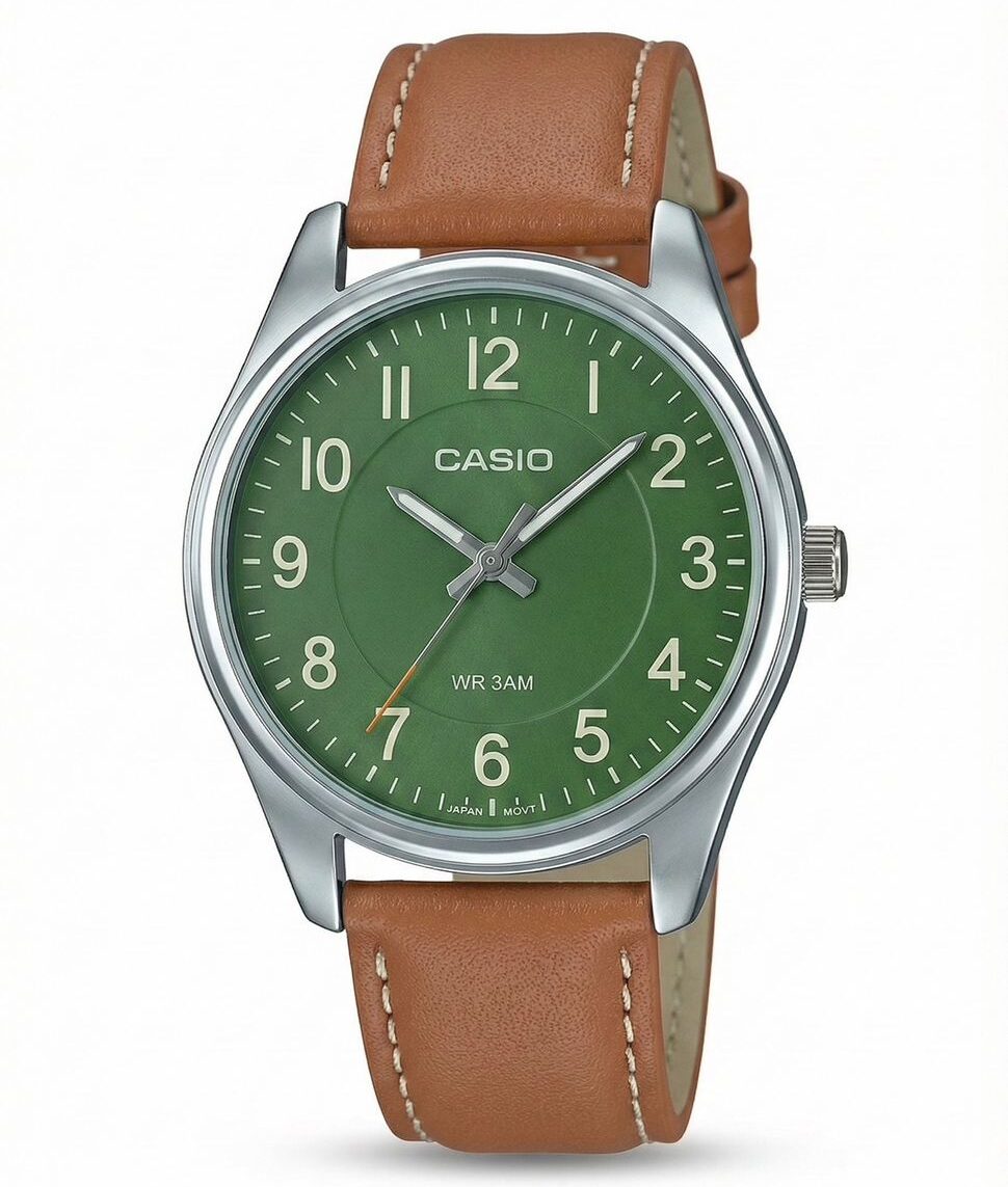 ساعت مچی مردانه کاسیو Casio بند چرم مصنوعی...