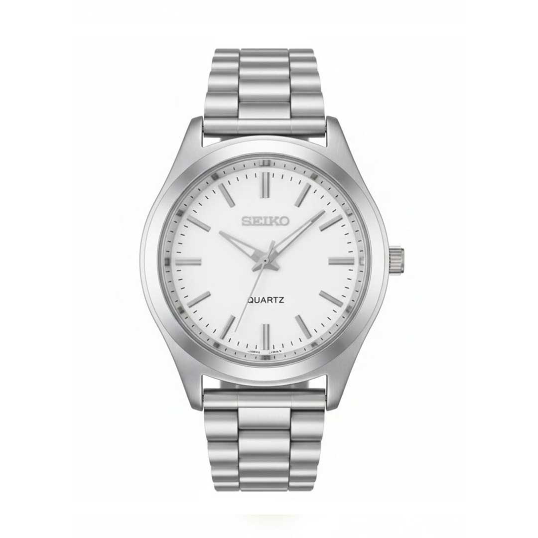 ساعت مچی مردانه SEIKO نقره‌ای صفحه سفید |...